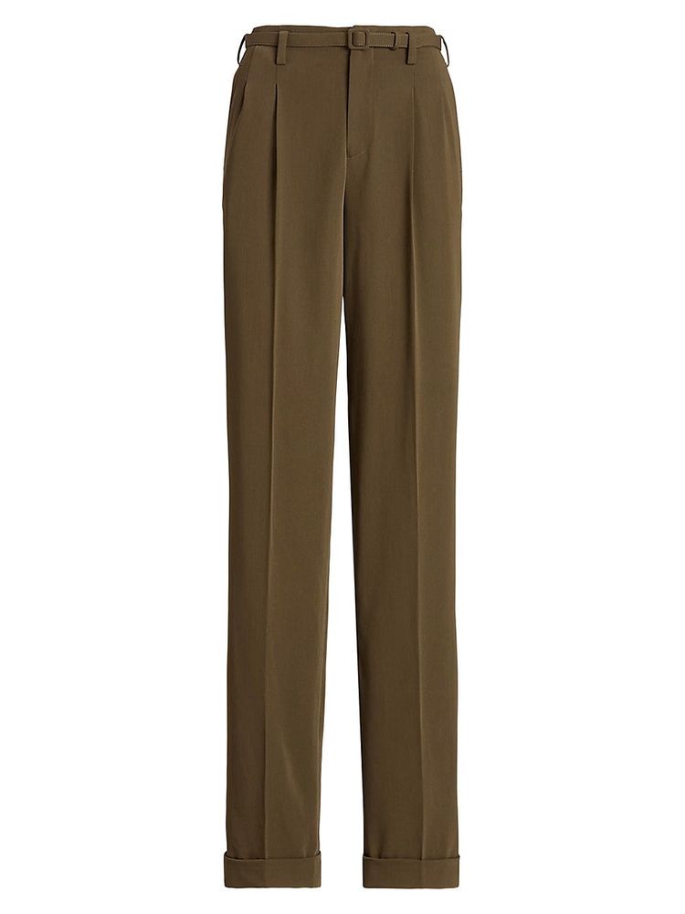 Ralph Lauren Collection Women's Stamford Tailored Wool Pants - Olive | The  Summit