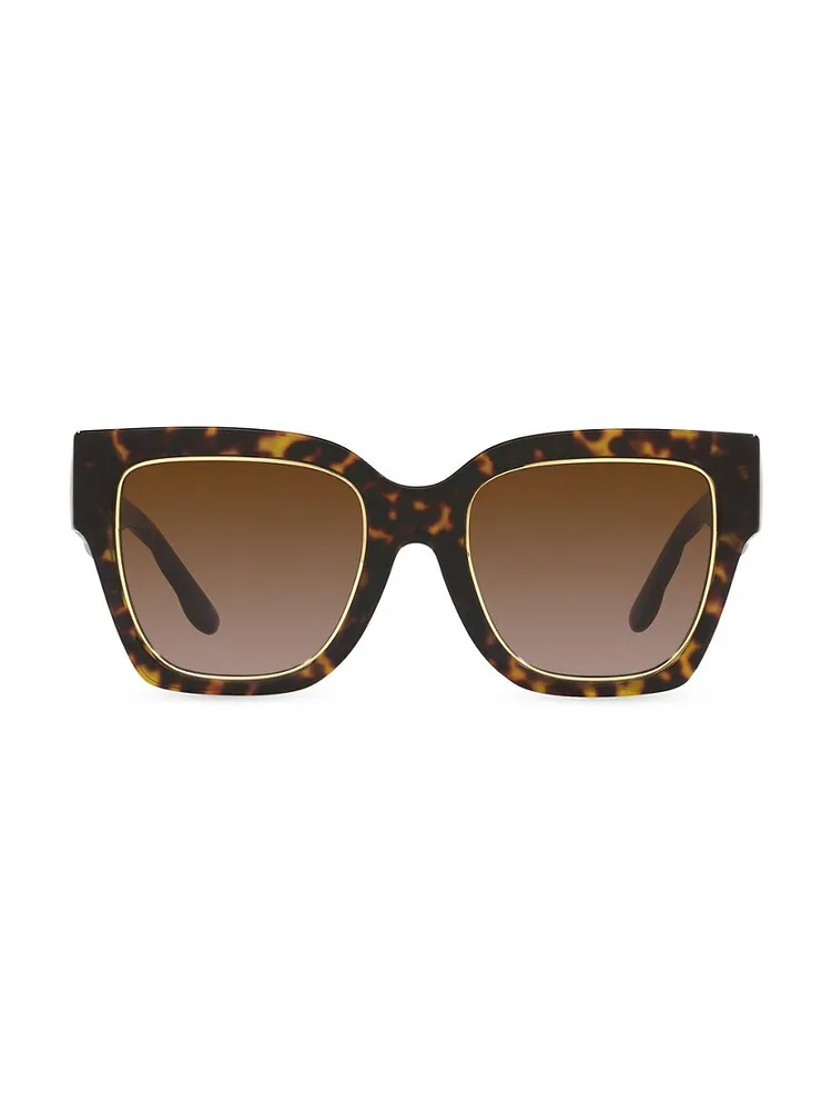 Tory Burch 52mm Square Sunglasses Black