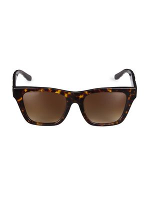 Women's 52MM Flat-Top Sunglasses - Dark Tortoise