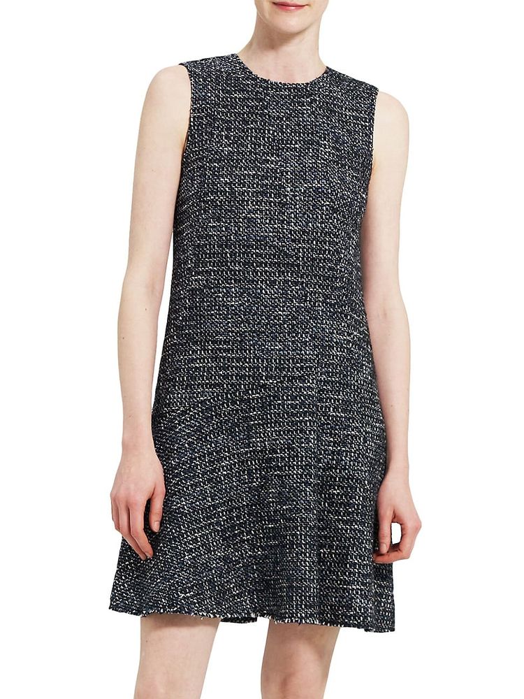 Theory Women's Sleeveless Tweed Dress - Blue Multi | The Summit