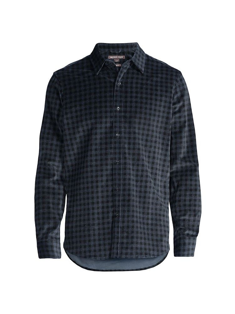 Michael Kors Men's Warick Check Velour Shirt - Malachite | The Summit