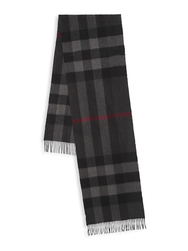 Burberry Men's Reversible Vintage Check Cashmere Scarf - Charcoal Black |  The Summit