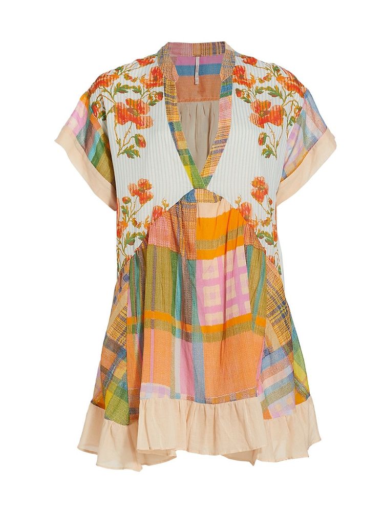 Free People Women's Agnes Oversized Patchwork Dress - Spring Combo - Size  XS | The Summit