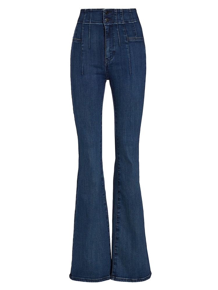 Free People Women's Jayde High-Waisted Flare Jeans - Sky | The Summit