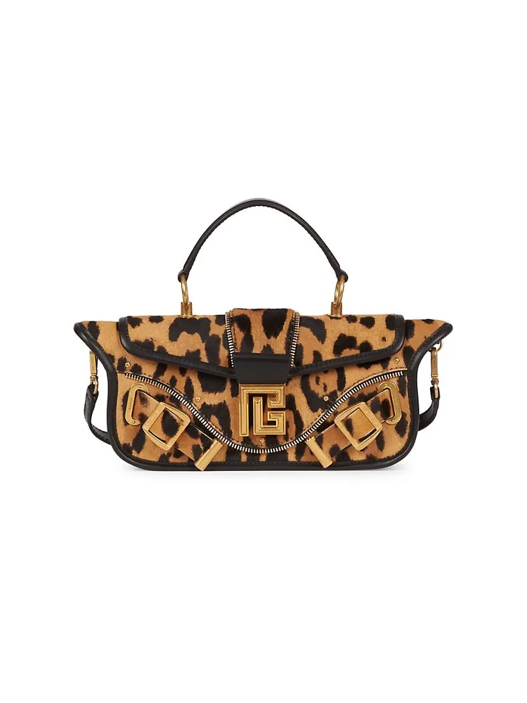 Balmain Blaze Leopard Pouch Crossbody Bag