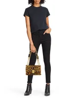 Balmain 1945 Soft Leopard Patterned Small Shoulder Bag