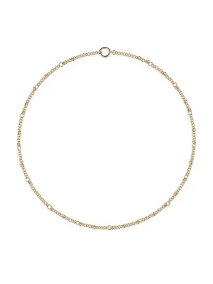 Ileana Makri Small Oblong Lock Chain Necklace