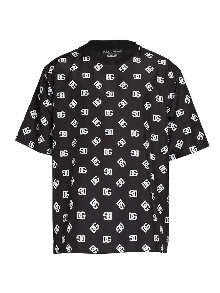 Dolce & Gabbana Dg Monogram T-shirt In Black