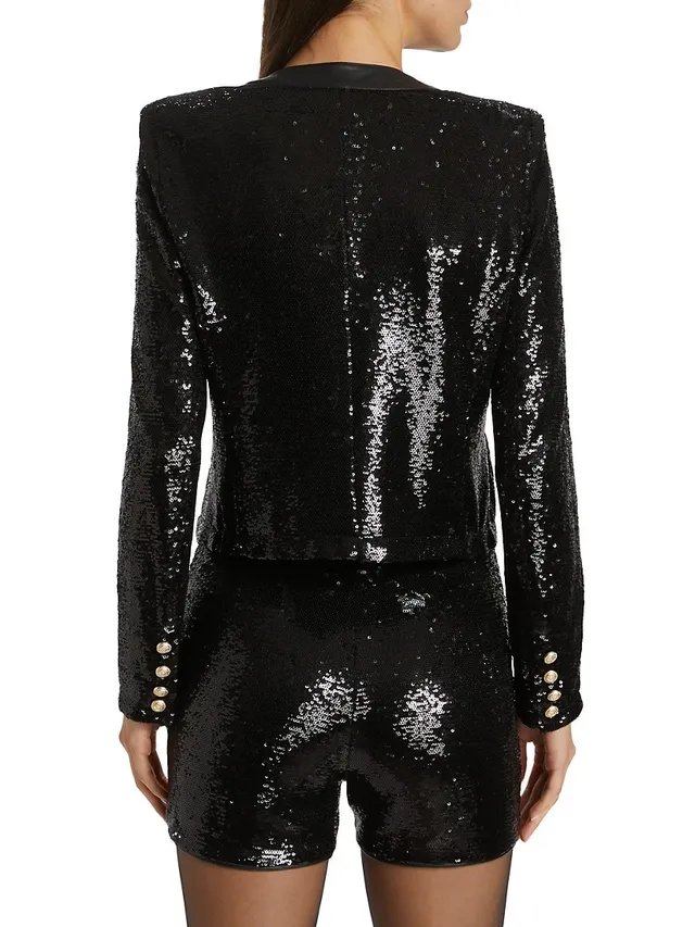 Whitney Sequin Moto Jacket