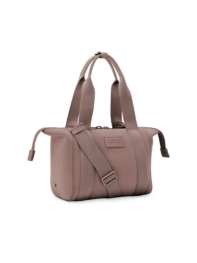 Dagne Dover Landon Carryall Small in Dune brown top handles &  adjustable strap