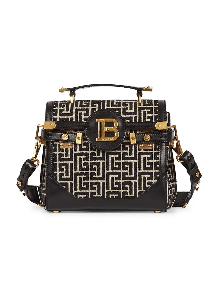 Balmain - B-Buzz Mini Monogrammed Jacquard Bag