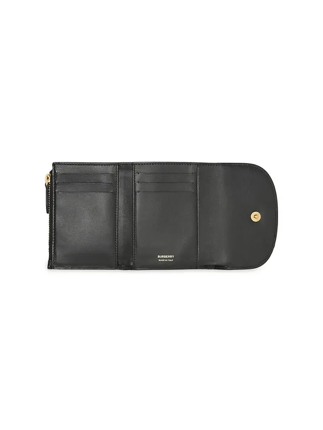 Dark Birch Burberry Wallet in Saffiano Leather