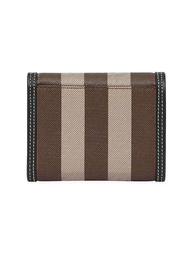 Dark Birch Burberry Wallet in Saffiano Leather