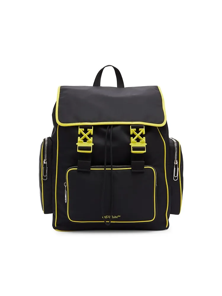 Off-White Men's Arrow Tuc Backpack - Black Light Green