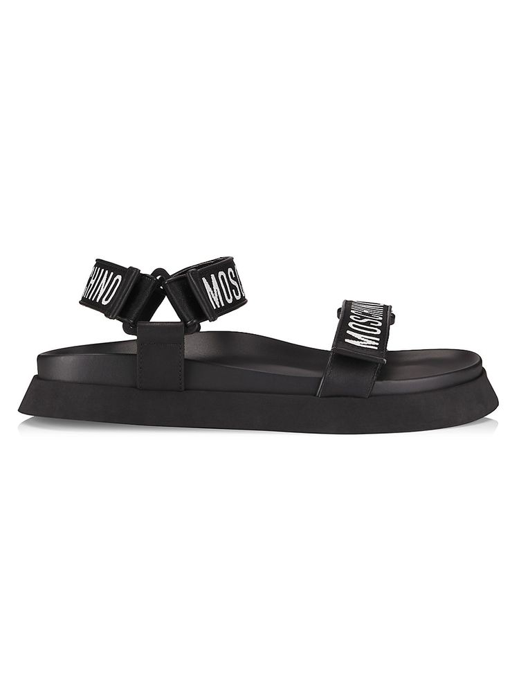 Moschino Men's Logo Strap Sandals - Nero | The Summit