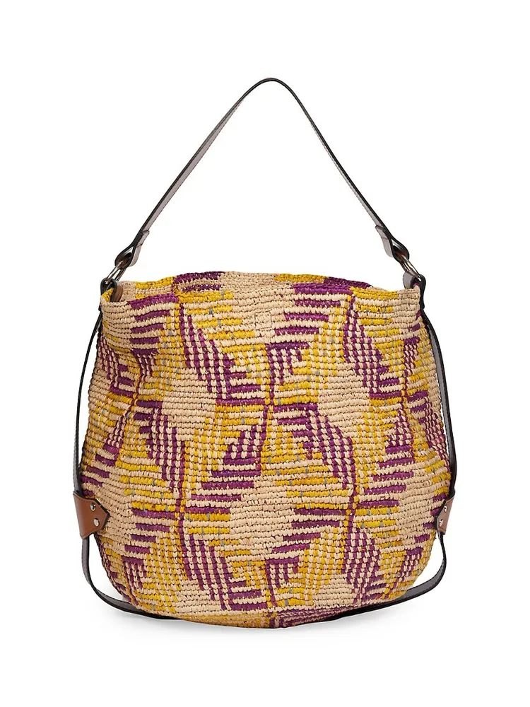 Women's Bayia Raffia Bucket Bag In