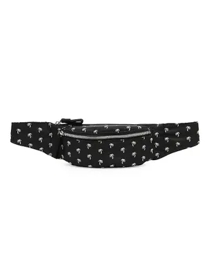 Mcm Medium Fursten Checkerboard Logo Belt Bag In Black And White