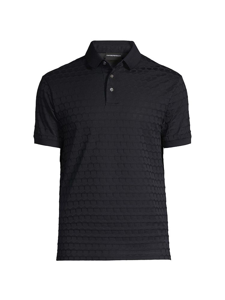 Emporio Armani Men's Textured Polo Shirt | The Summit