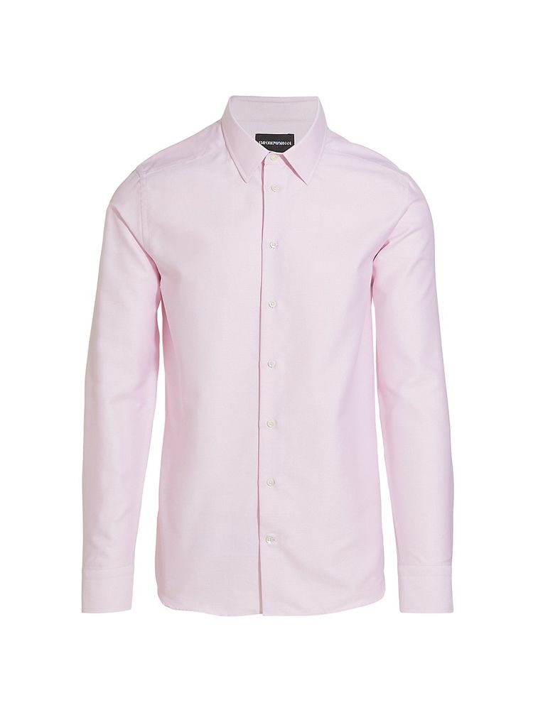 Emporio Armani Men's Textured Dress Shirt - Pink | The Summit