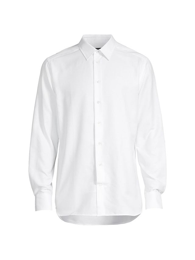 Emporio Armani Men's Cotton Modern-Fit Long-Sleeve Tuxedo Shirt - White |  The Summit