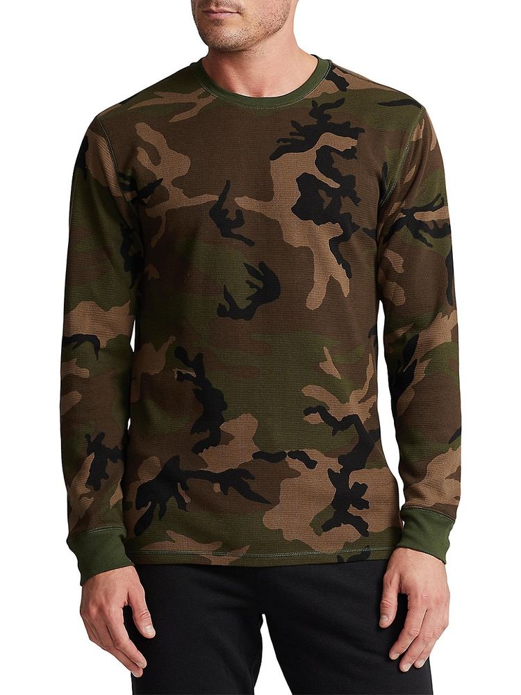 Polo Ralph Lauren Men's Camouflage Waffle-Knit Pajama Top - Camo | The  Summit
