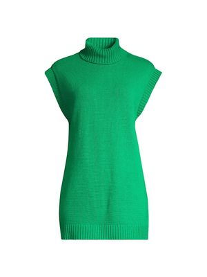 Women's Turtleneck Sweater - Emerald