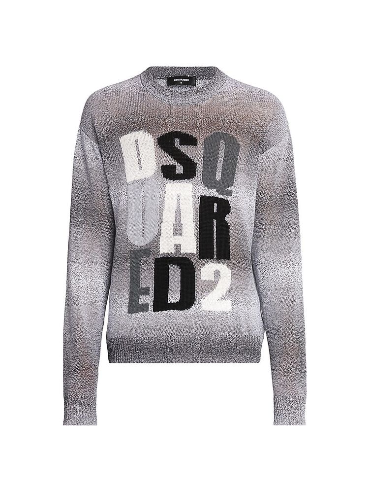 Sleutel Puno ondanks Dsquared2 Men's Monogram Logo Sweater - Grey Multi | The Summit