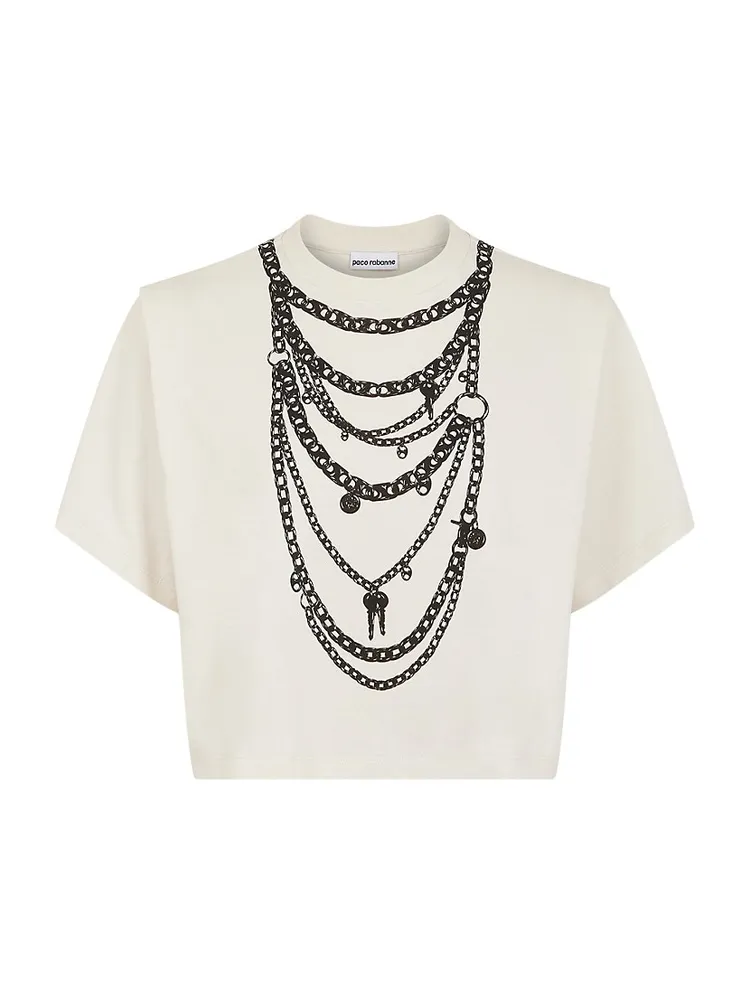 T Shirt With Necklace Print