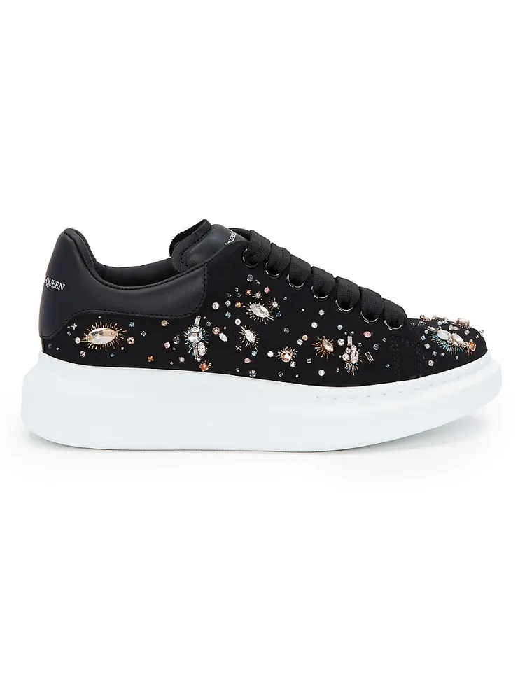 Alexander McQueen Oversized Crystal-embellished Sneakers - White