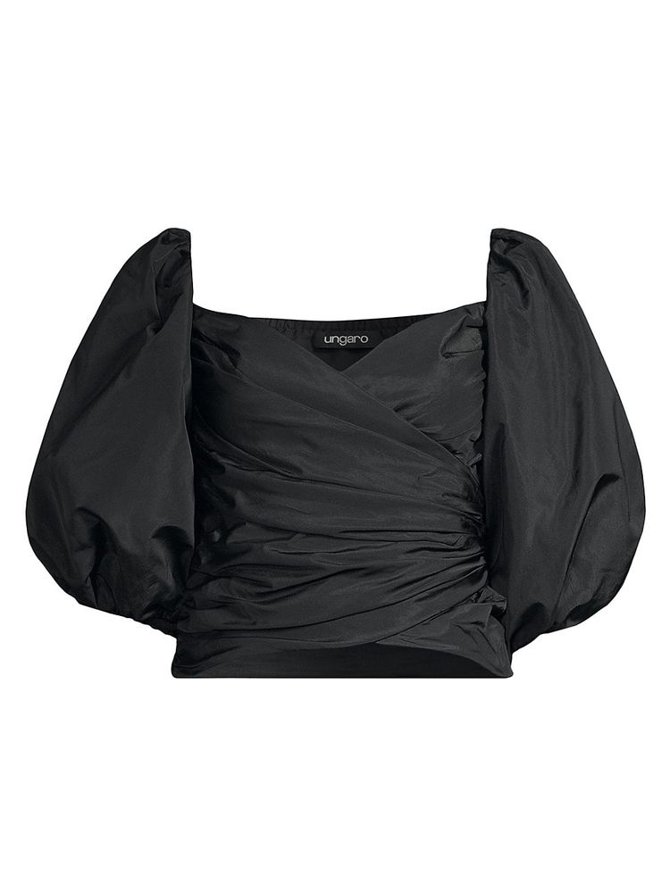 black taffeta blouse