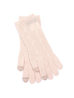 Women's Cable-Knit Cashmere Touch Gloves