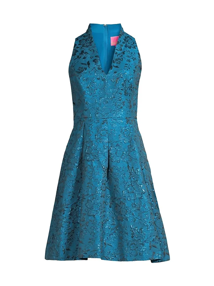 Floral Bud Brocade Dress