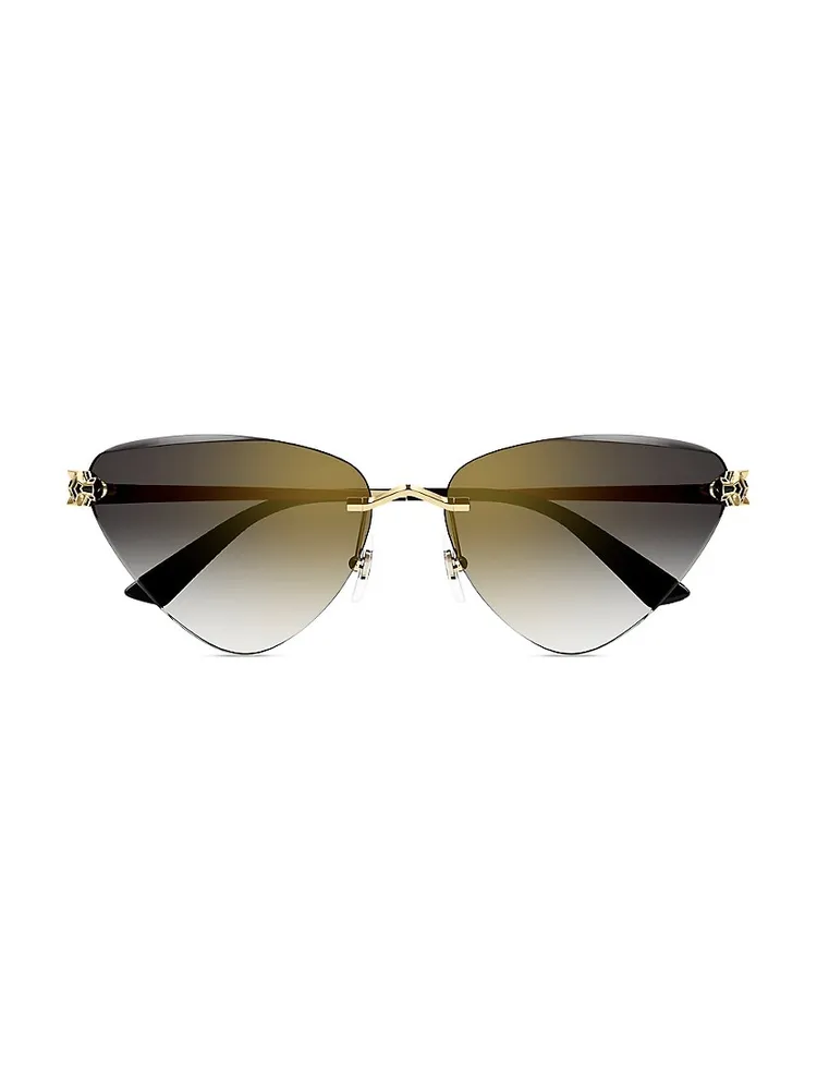 Cartier Men's Panthere Classic Cat Eye Sunglasses