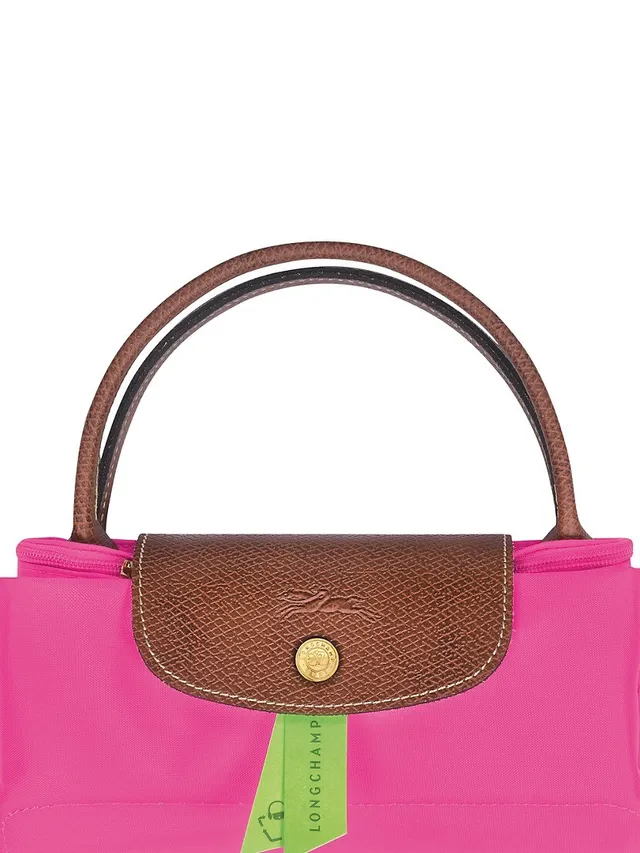 Longchamp pink Small Le Pliage Green Tote Bag