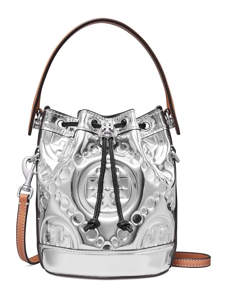 Mini T Monogram Perforated Leather Bucket Bag: Women's Designer
