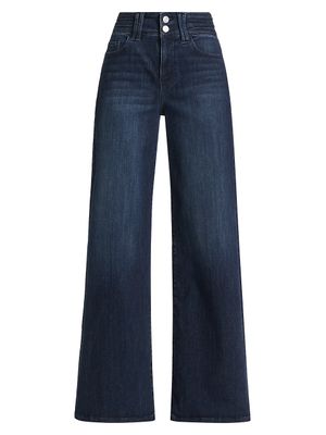 Women's Triple Binding Wide-Leg Jeans - Naples