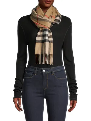 Cashmere Check Scarf