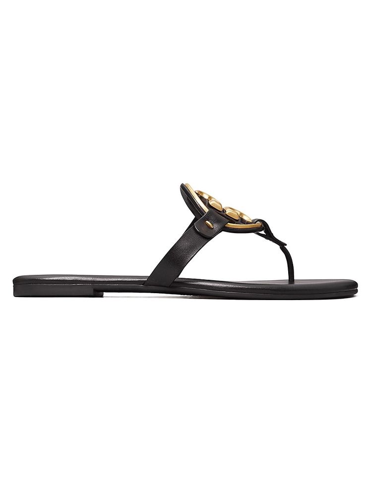 Tory Burch Women's Miller Metal Double T Soft Sandals | The Summit