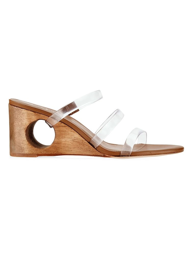 Cult Gaia Women's Merced Vinyl Wedge Sandals - Clear | The Summit