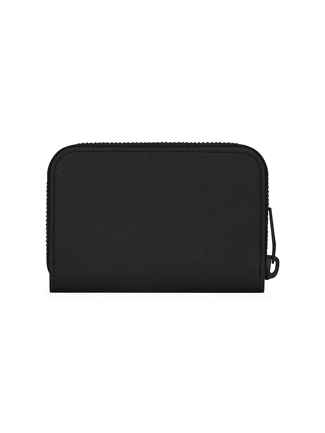 Saint Laurent Cassandre Matelassé Multi-folded Wallet In Grain De