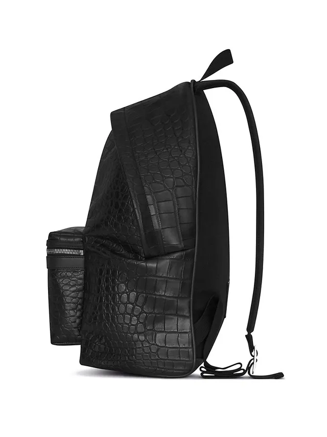 Saint Laurent City Multi-pocket Backpack In Smooth Leather And Nylon in  Black for Men