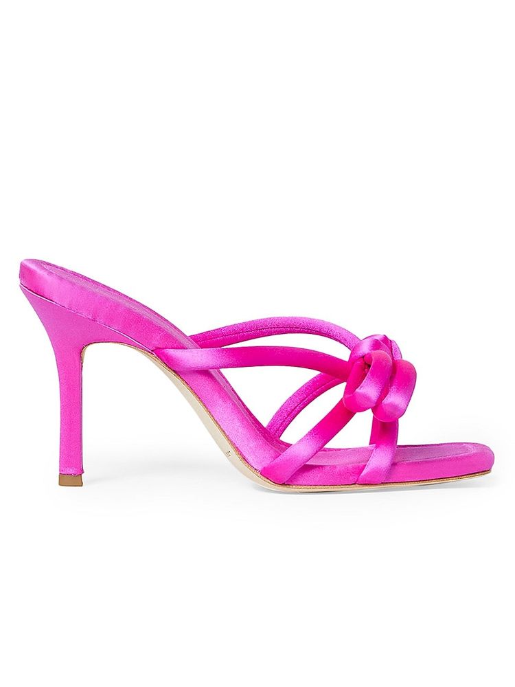 Loeffler Randall Women's Margi Bow Satin Heeled Sandals - Fuchsia | The  Summit