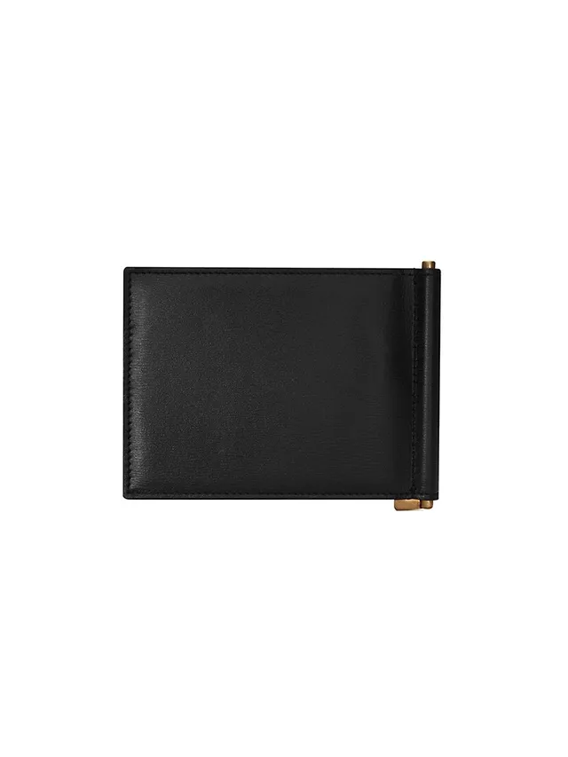 LE MONOGRAMME credit card wallet in CASSANDRE CANVAS AND SMOOTH LEATHER, Saint Laurent