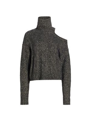Women's Selleck Cable-Knit Sweater - Charcoal