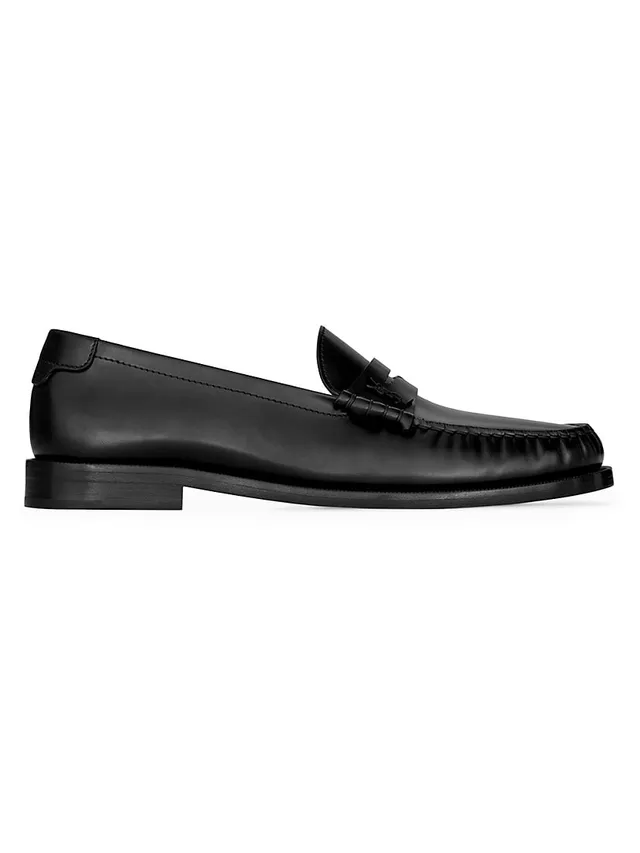 Marc Jacobs Black 'The Leather Barcode Monogram' Loafers