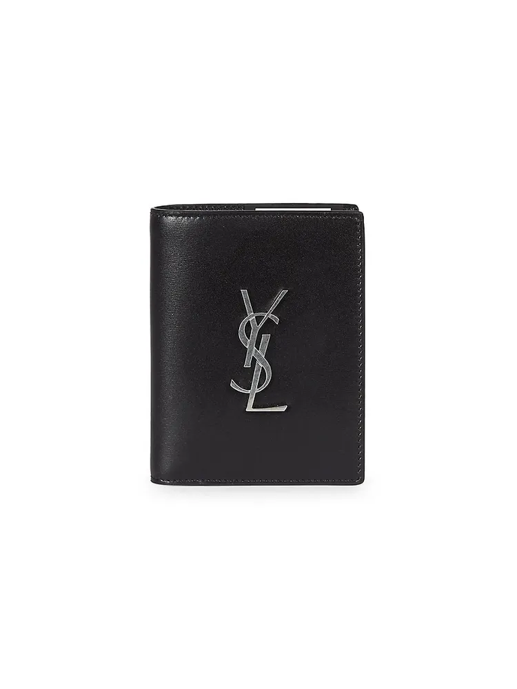 LE MONOGRAMME Bill clip wallet in CASSANDRE CANVAS AND SMOOTH LEATHER, Saint Laurent