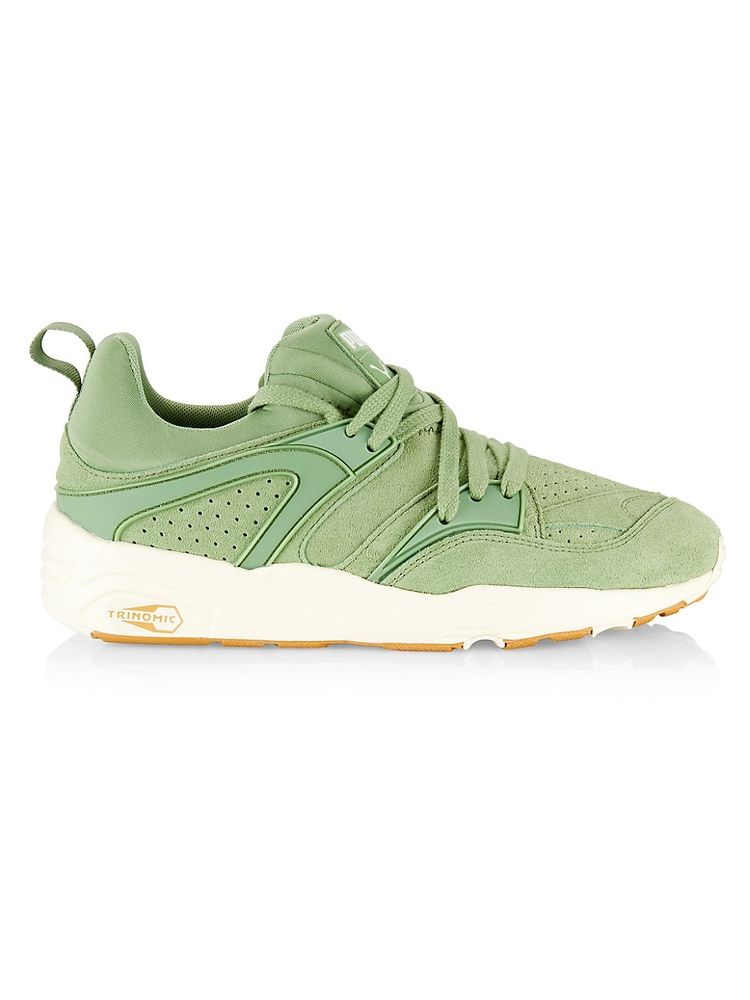 Puma Men's Blaze Of Glory MMQ Suede Sneakers - Green White | The Summit