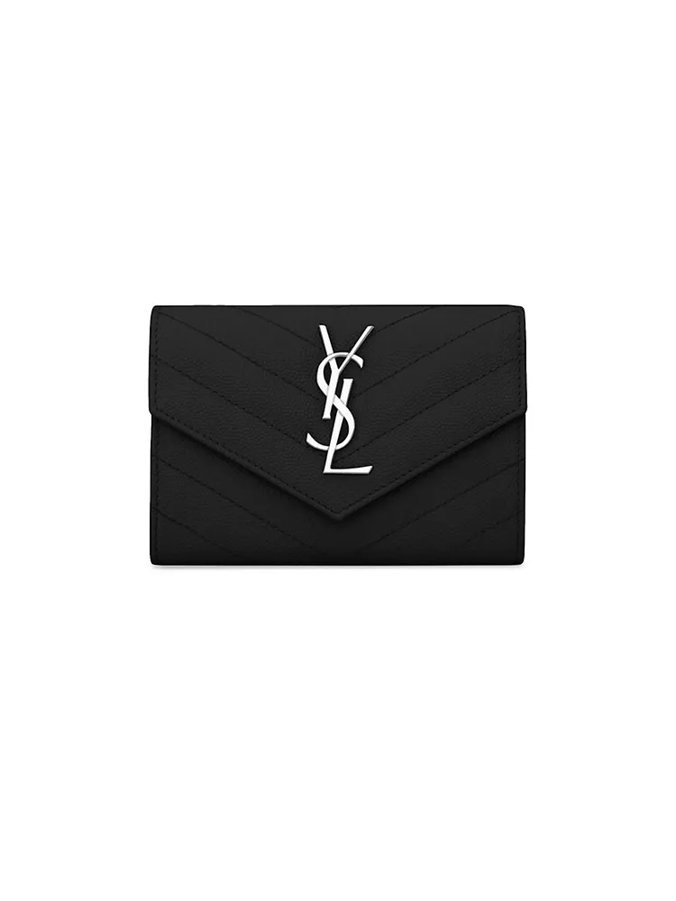 SAINT LAURENT YSL Cassandre Matelasse Small Envelope Wallet In