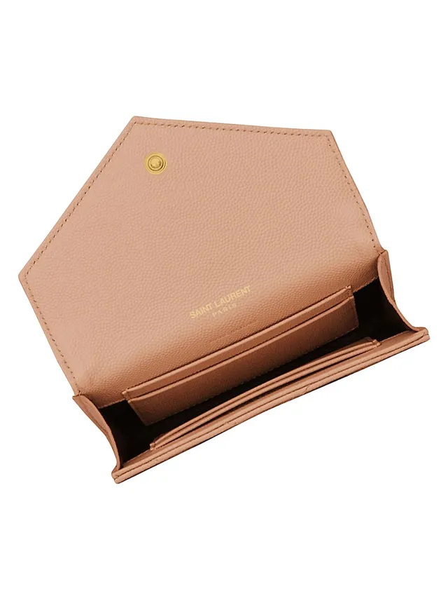 Saint Laurent Women's Cassandre Matelass Envelope Chain Wallet - Vintage Peach One-Size