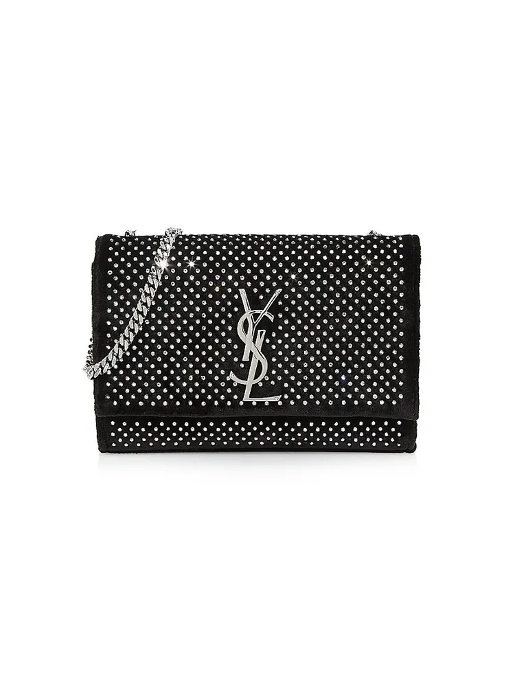 logo-plaque chain-link crossbody bag, Saint Laurent